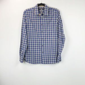 Banana Republic Blue Plaid Button-up Shirt